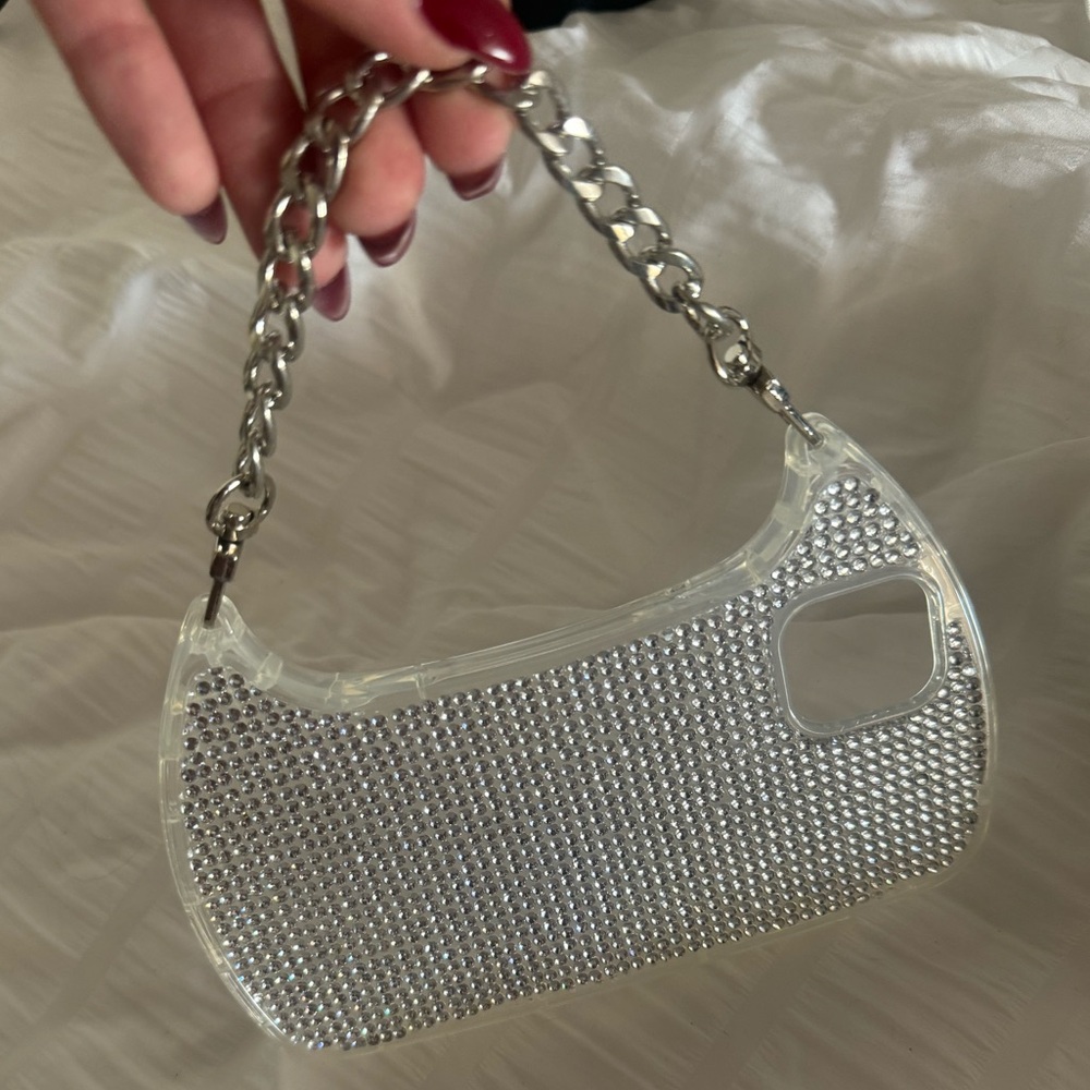 iPhone 11 Pro Max purse handle rhinestone phone case